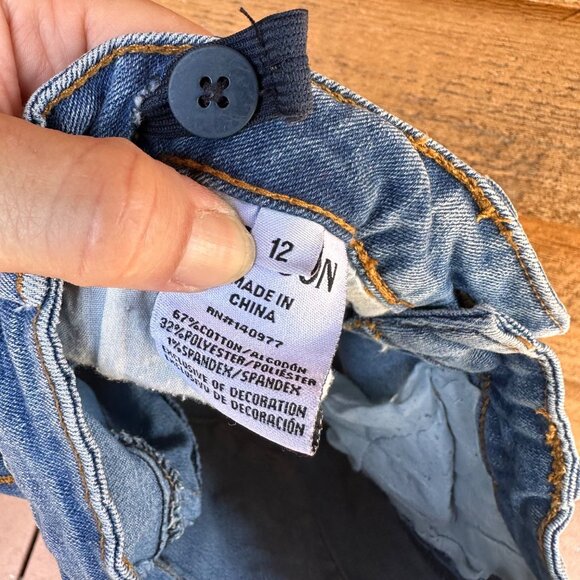 Hudson Girls Denim Cuffed Jean Shorts Size 12 Lightweight Casual Wear - Picture 2 of 9